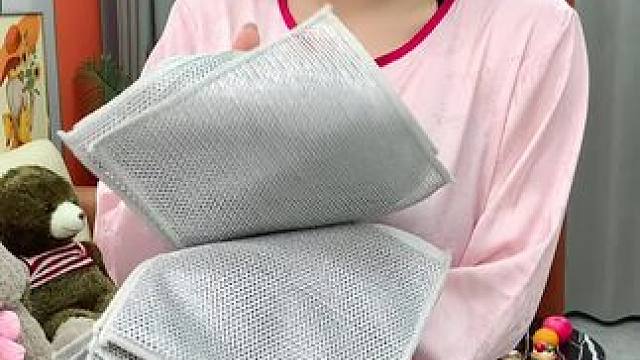 双层加厚的来啦!摩擦力强还不伤锅具，好清洗不闷臭!#洗碗布  #银丝抹布  #不沾油厨房抹布  #厨