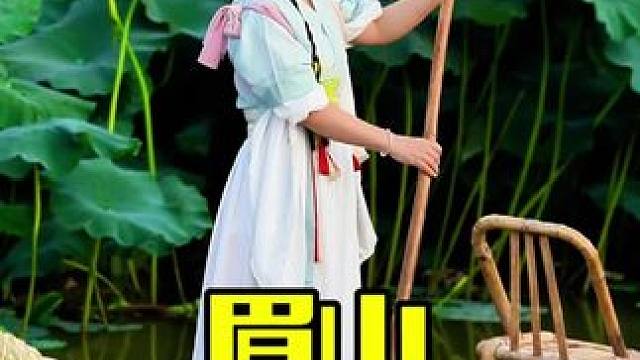 接天莲叶无穷碧，映日荷花别样红#夏日荷花 #荷塘美景 #又到了拍荷花的季节 #国风古韵 #眉山