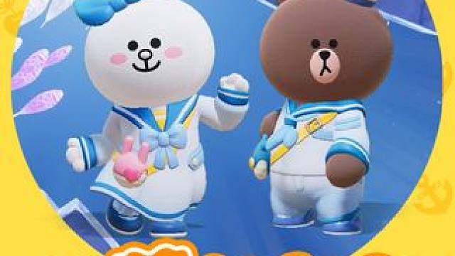 布朗熊和可妮兔的浣熊舞安排上啦！#元梦之星#LINEFRIENDS#玩家投稿#pedro浣熊舞#元梦