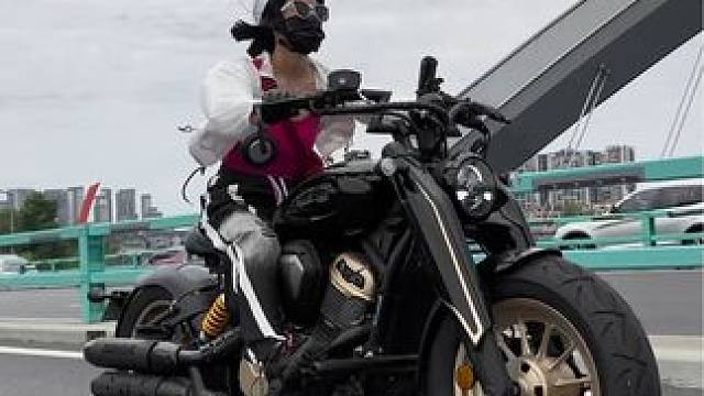 回家路上碰到的一个纯野生摩托车驾驶员 #摩托视觉 #日常溜车