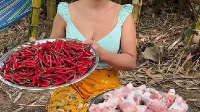 东南亚美食 #原始美味 #户外野炊 #乡村味道