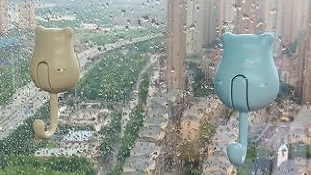 这个按压式小猫挂钩，性价比真的是绝了，真空吸附的#免打孔，承重力也嘎嘎好， 还可以随便换位置，不留胶