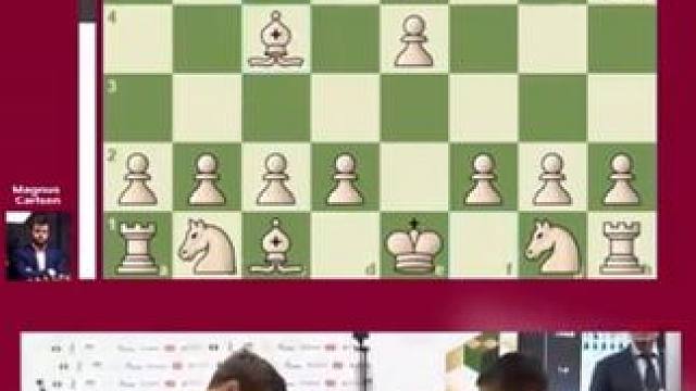 强如卡尔森，也不能下小李飞刀四步杀哦 不然你可能会输棋哈哈哈#国际象棋的玩法 #下棋 #比赛现场 #