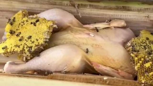 来来来蜂蜜烤鸡#农村生活 #我的乡村生活 #农村美食 #舌尖上的味道