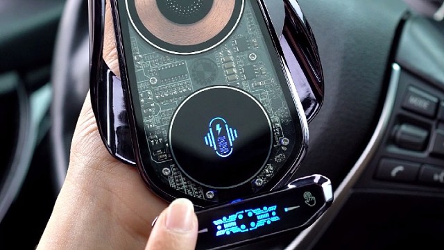 机械车载无线快充手机支架