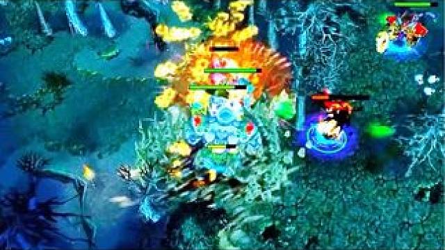 牛头已疯狂 dota搞笑 撼地神牛潮汐猎人影魔三大招横扫战场杀红眼队友也杀。#dota #游戏日常 