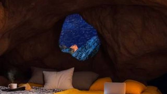 到山洞里躲避风雪吧，外面有呼啸的风雪，洞内是温暖舒适的氛围 #白噪音 #助眠视频 #解压助眠