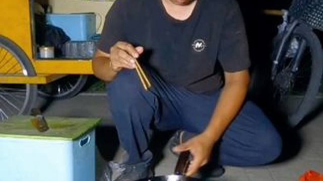 小房车穷游河北骑行40公里抵达沧州泊头市，晚上简简单单炒个面吃 #一人一车自驾游 #户外生活 #户外