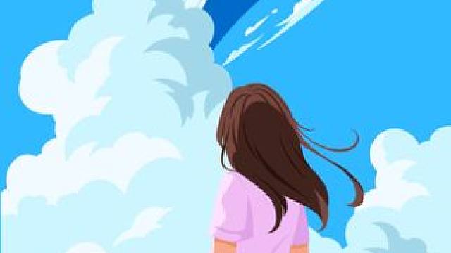 每一次鲸落，都是深不见底的思念。 1分13秒有没有治愈你？#绘画过程分享 #iPad绘画#人物插画 