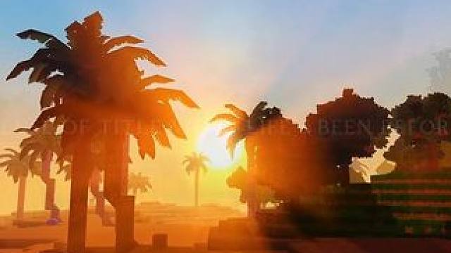 落日余晖#迷你世界的氛围感