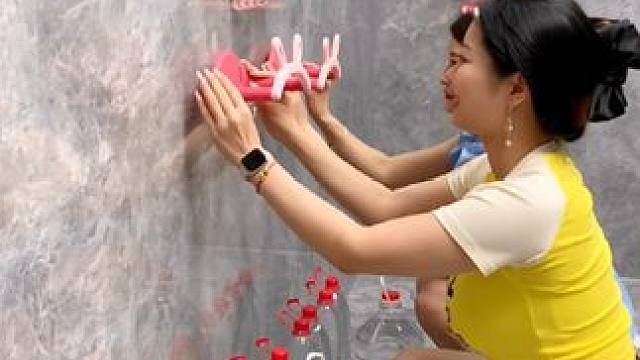 #兔耳脸盆架  可以收纳多个脸盆，家里的鞋刷都可以挂上去，还不占空间#免打孔  #小兔脸盆置物架