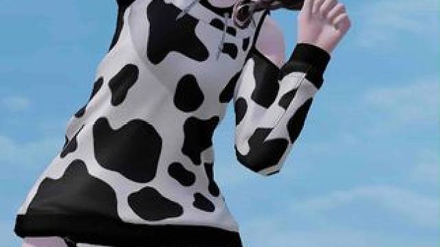 真人版方舟墨灵奶牛皮肤#命运方舟 #命运方舟一周年 #命运方舟天界圣域