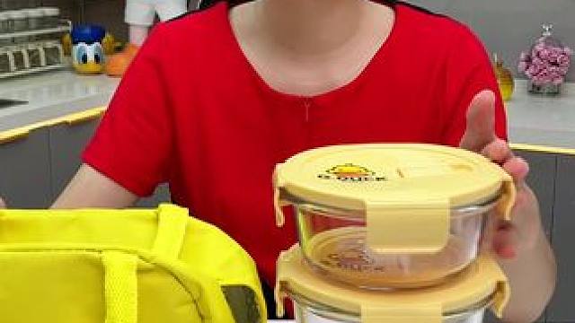 饭盒三件套，送餐具，送保温袋，质量真的非常好，带饭带菜带水果 都合适#超便宜超划算  #便当盒  #