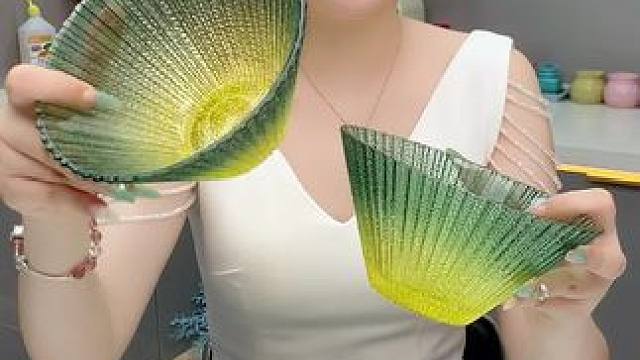 这个碗真的太喜欢了，颜值真的超高#超便宜超划算  #碗  #沙拉碗  #玻璃碗  #高颜值餐具