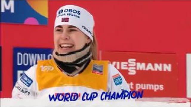 在北欧两项赢得赛季总冠军水晶球的钢铁女侠 #滑雪女孩 #北欧两项 #极限运动 #赛季总冠军水晶球 #