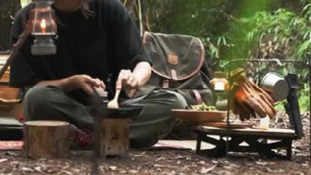 露营做蒜香毛豆 #露营报告