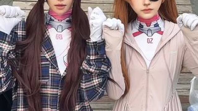 公主，我们很般配哦～ #eva #明日香 #真希波 #cos