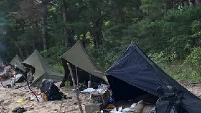 兄弟们排排坐 #露营报告