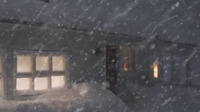 暴风雪夜，在温暖小屋里放松休息，有风雪呼啸，助眠氛围 #白噪音 #助眠声音 #睡眠音乐 #助眠视频 