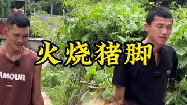 火烧猪脚#新农人计划2024 #回村后的我 #农村生活