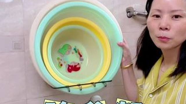 我家在用这个#吸盘脸盆架 可随意更换位置不伤墙面，厨房卫生间脸盆好收纳#免打孔 #收纳整理