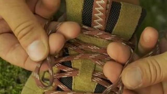 在户外鞋带怎么系的又快又紧 #露营报告 #露营技巧报告