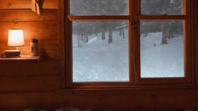 暴风雪到来，在林场的舒适小屋住下来，伴随巨大风雪，放松入睡 #白噪音 #助眠声音 #睡眠音乐 #助眠