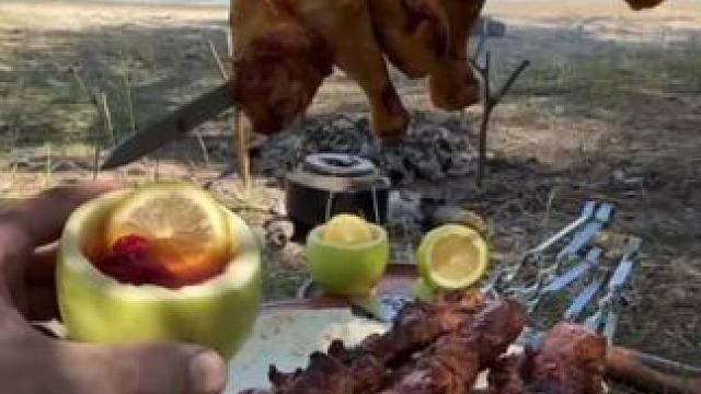 露营烤肉串 #露营报告 #户外美食 #户外烧烤野炊