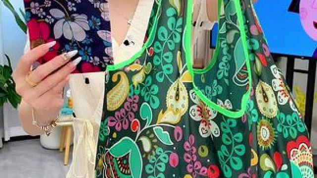 可折叠反复利用的高颜值购物袋!容量超大~防水防污结实耐用#出门便携包  #结实耐用   #手提袋  