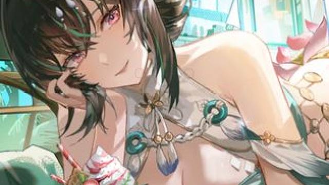 #战双帕弥什 ◆含英 启动日快乐◆
身处椰林的浓荫之下，四周都静谧无声。唯有远处的海鸥啼鸣与柔和潮涌