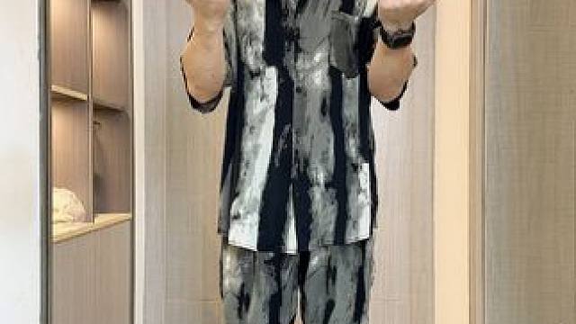 看一眼就怀孕的中国风短裤套装，可惜都是胖子的，一整套一百左右 #微胖穿搭   #显瘦穿搭   #潮流