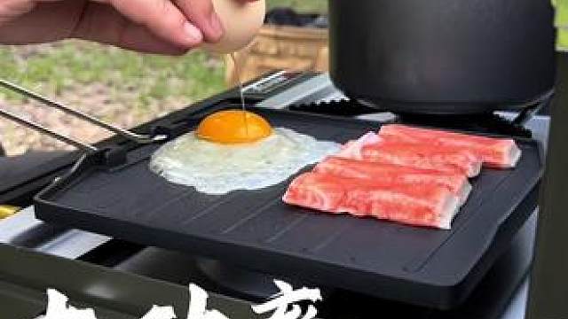 户外露营一个炉头不够用带两个占地方，火狐双头炉可以满足同时烧水做饭#户外露营 #野炊露营 #户外煮茶