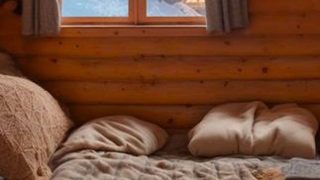 暴风雪夜，住在山区的舒适小屋里，伴着猛烈风雪，放松入睡 #白噪音 #助眠声音 #睡眠音乐 #助眠视频