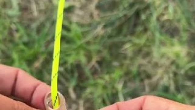 易拉罐的拉环当风绳扣 #露营报告 #露营技巧报告