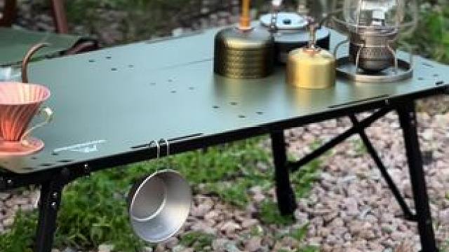 又轻又好看，搭建也快捷的高颜值三片桌 #露营报告 #露营好装备报告 #靠谱露营装备