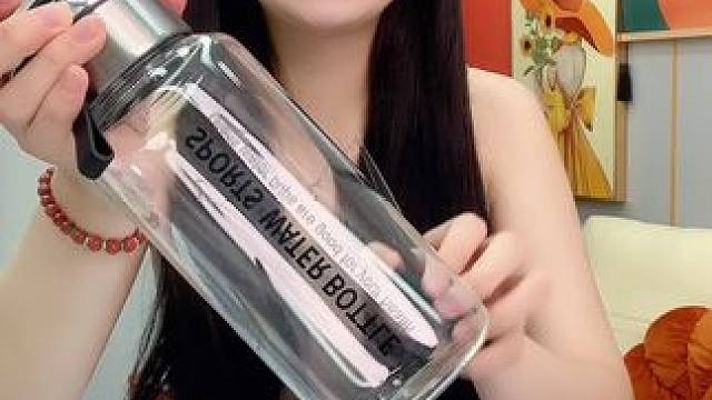 9.99到手1000亳升高硼硅玻璃墩墩杯，还送杯+杯刷!自带茶仓，密封性好，太实用了!#玻璃杯  #