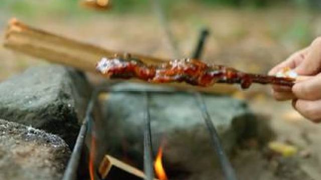 露营烤鳗鱼 #露营报告