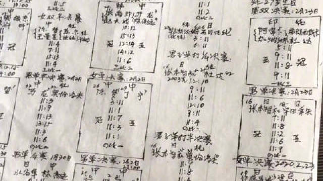 兵乓球球迷老奶奶从2009年就开始记录每一场乒乓球大小赛事，记录了15年。天呐这个本子好厚重的爱