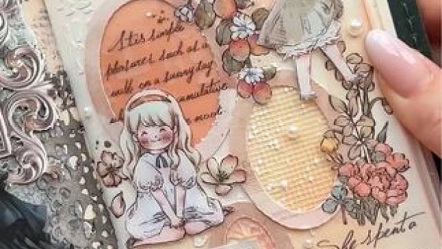 外国小姐姐沉浸式做手帐 #沉浸式 #手帐