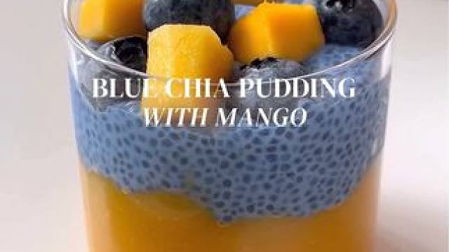 夏日清爽甜品｜芒果蓝莓奇亚籽布丁#下午茶甜品 #治愈系美食 #这一口甜品好city啊 #甜品治愈一切