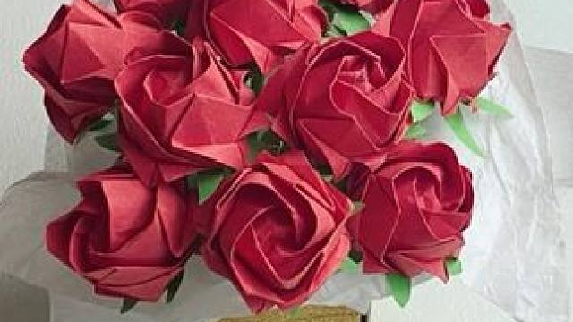 折纸川崎玫瑰教程。 #折纸教程 #折纸 #折纸控 #折纸玩具 #手工折纸 #纸艺 #幼儿手工折纸 #