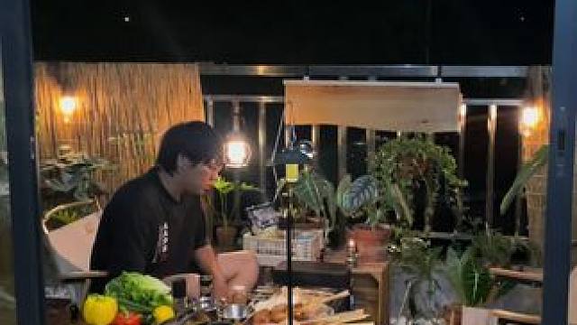 7月14留在家～#阳台露营 #阳台种植 #露营美食 #在家露营 #生活仪式感