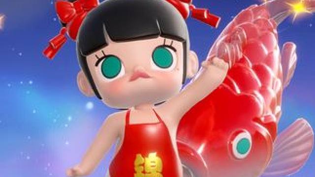 MOLLY抱紧你上岛啦 一枚可爱的鲤鱼宝宝！#梦想家园手游 #泡泡玛特 #泡泡玛特梦想家园 #MOL