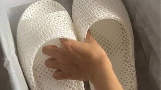 黑科技，3D打印拖鞋，脚感澎湃！！！ #拖鞋 #潮拖 #潮鞋
