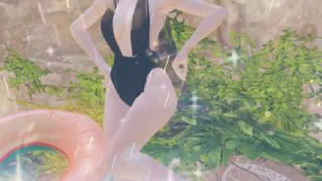 一刀划破你的伪装，快用挥刀转场模板秀出你的泳装靓照吧！#命运方舟 #手刀特效变装 #命运方舟但维密版