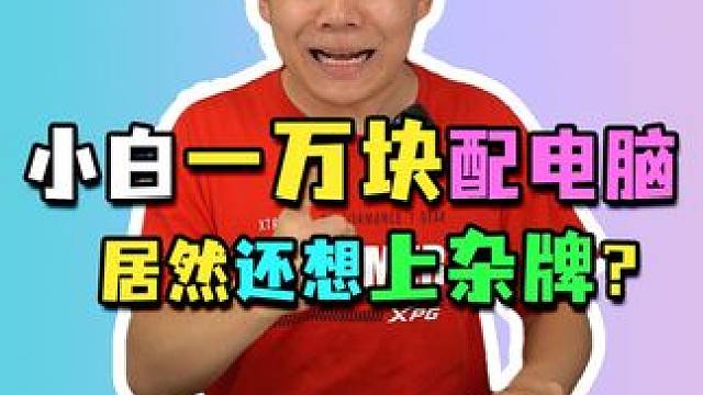 这年头还有一万预算主动想配杂牌电脑的？#电脑配置 #组装电脑 #diy电脑