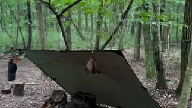 高手露营一片布足矣 #露营报告