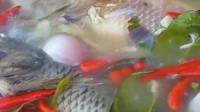 在瀑布中捕捉大鱼，用特殊的食谱烹饪食物和食用 #荒野厨王 #原生态原滋味 #热点