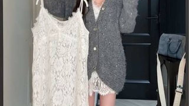 蕾丝裙也太百搭了 #浅浅期待一下秋冬穿搭 #轻奢风的高级感 #显白才高级 #穿出高级感 #秋冬新款