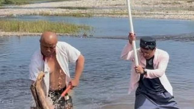 #户外捕鱼 #好大一条鱼